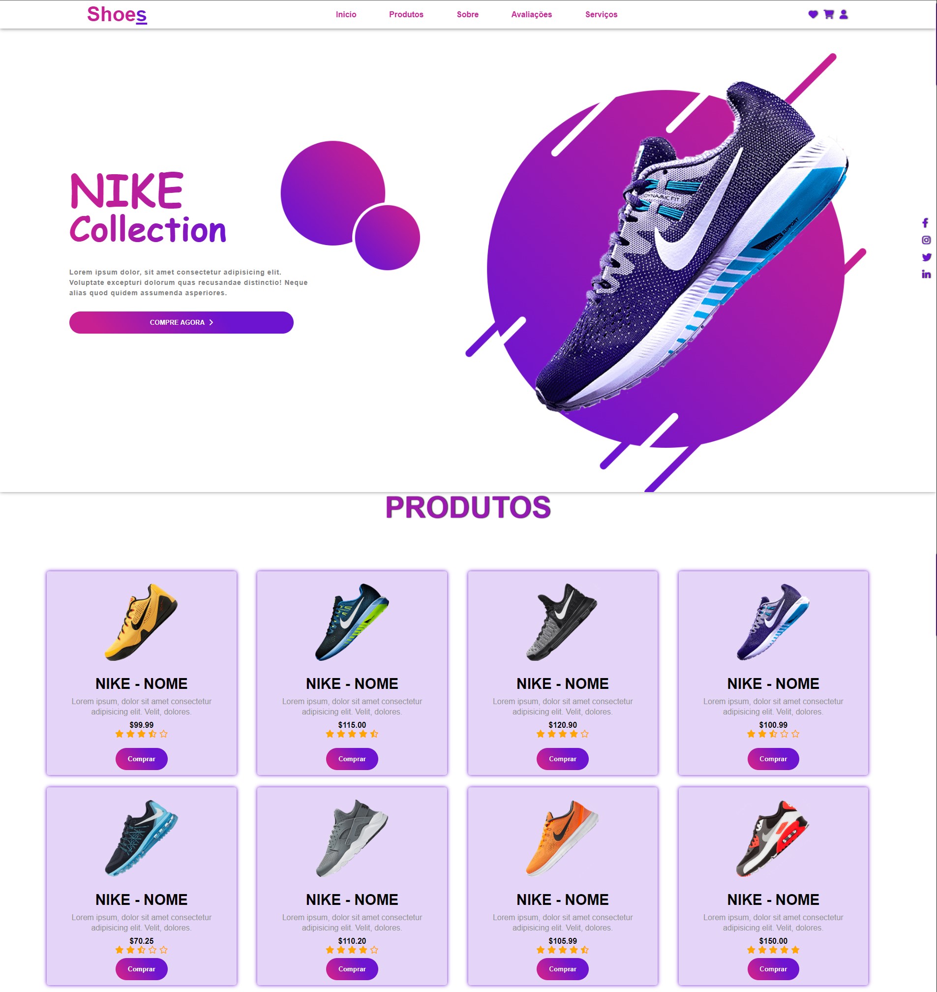 Complete Website E-Commerce Nike Shoes